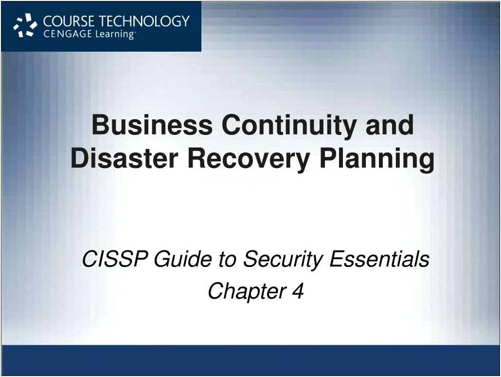 Business Continuity Plan Disaster Recovery Plan Template