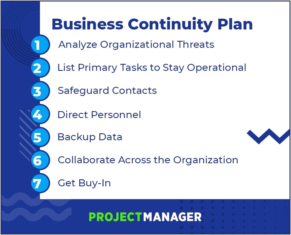 Business Continuity Plan Template For Manufacturing