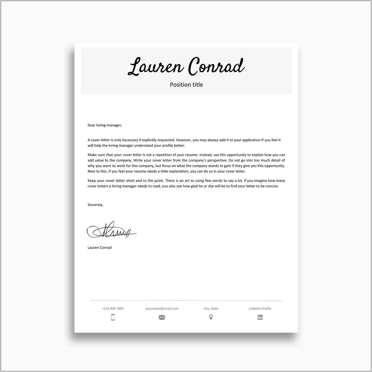 Business Cover Letter Template Google Docs