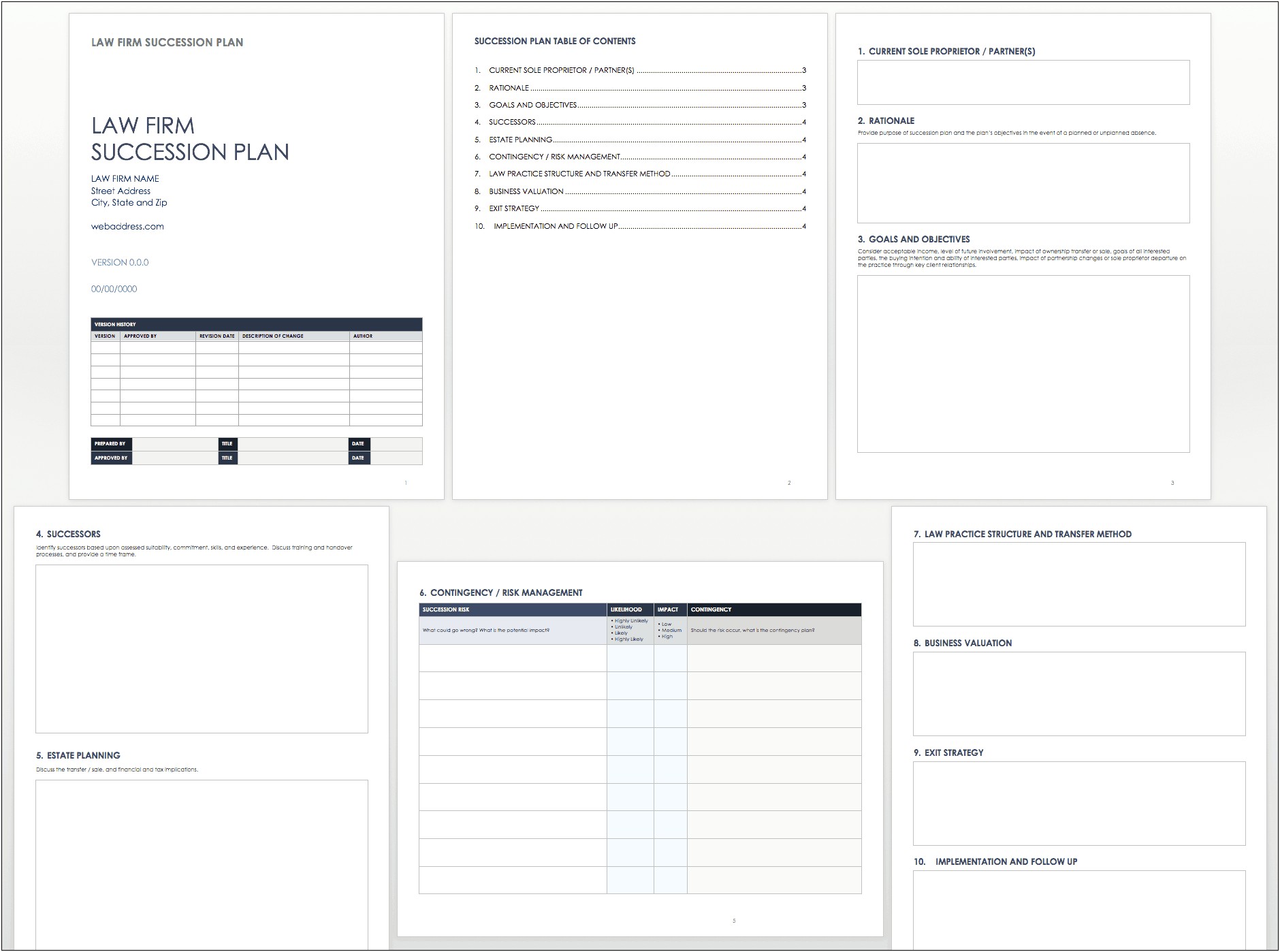 Business Development Plan Template Law Firm