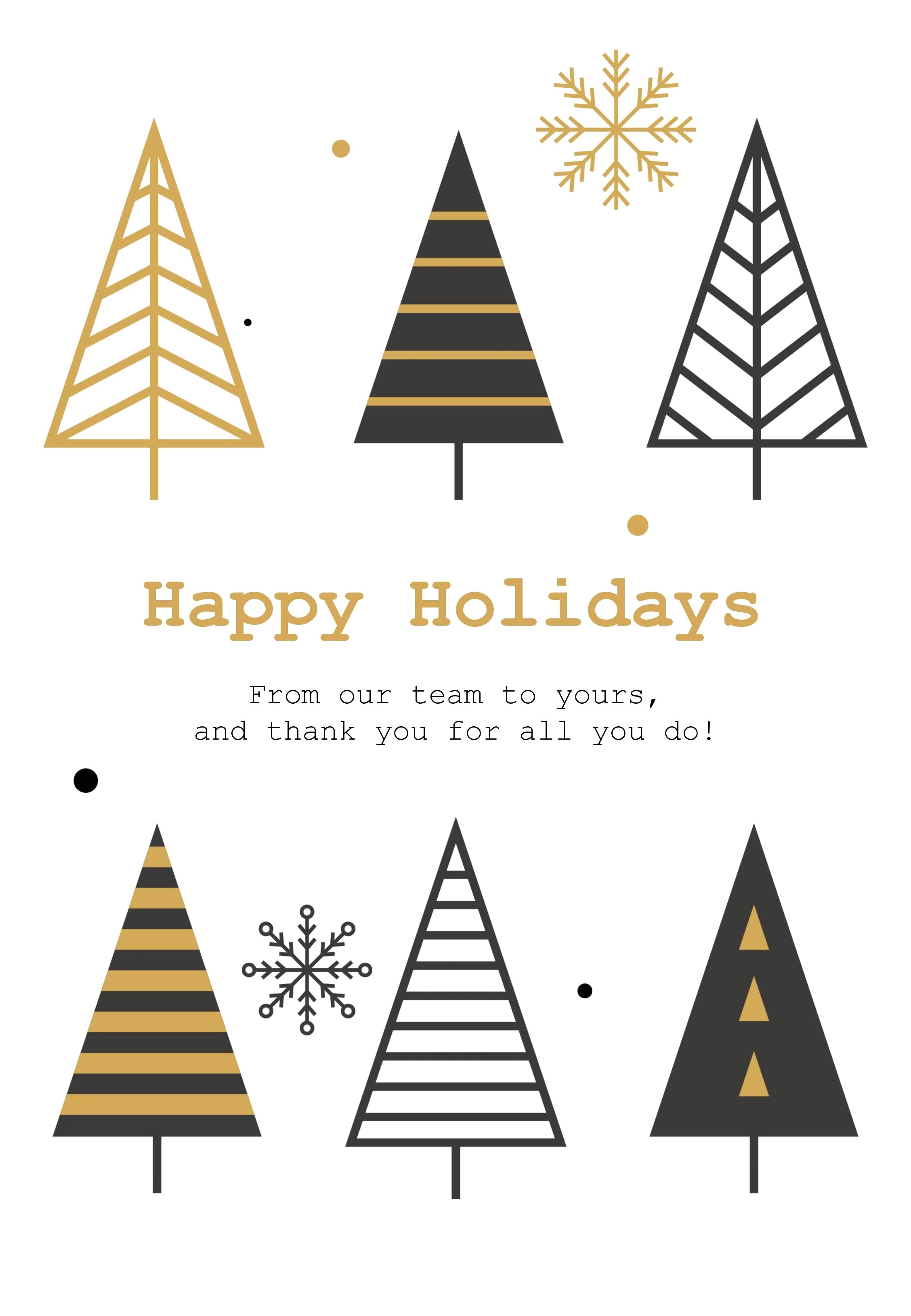 Business Holiday Thank You Card Template