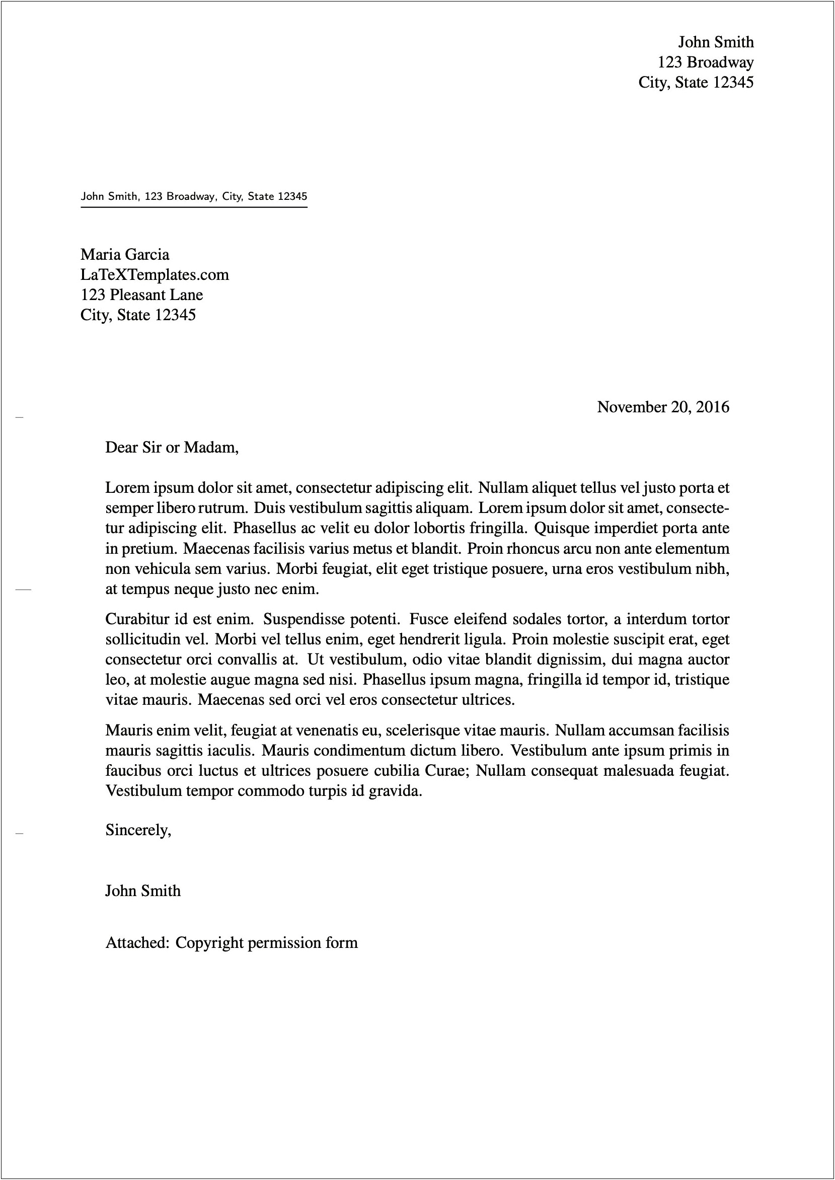 Business Letter Format Template With Cc