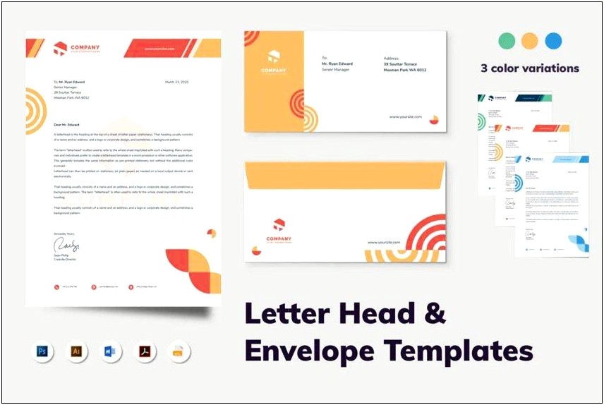 Business Letter Heading Template For Pages