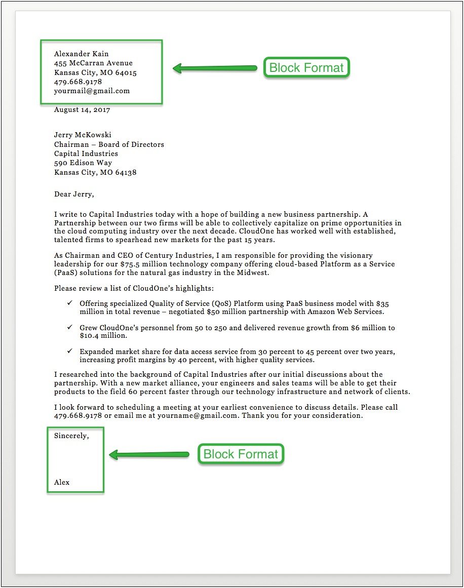 Business Letter Template To Multiple Recipients