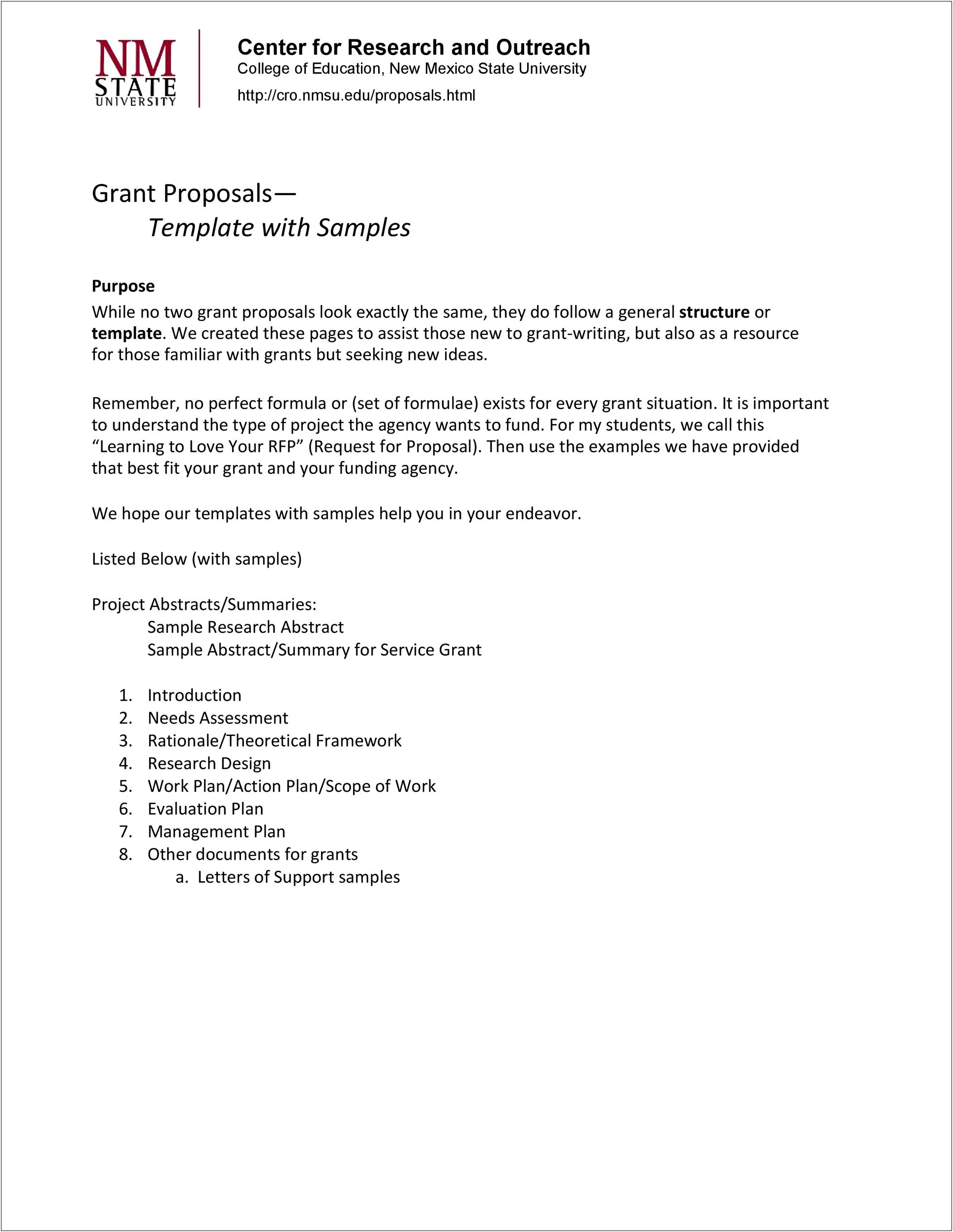 Business Plan Proposal Request For Funding Template