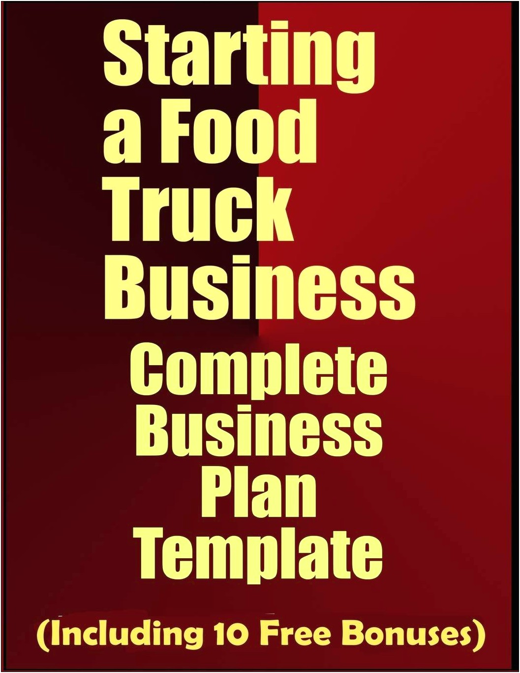 Business Plan Template For A Food Truck