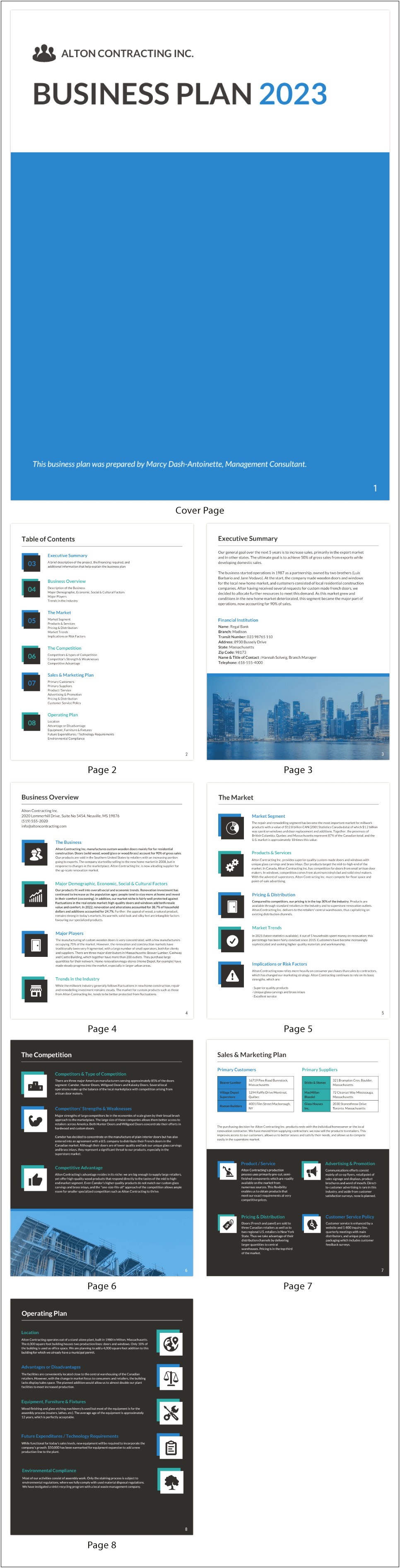 Business Plan Template For A Service Business