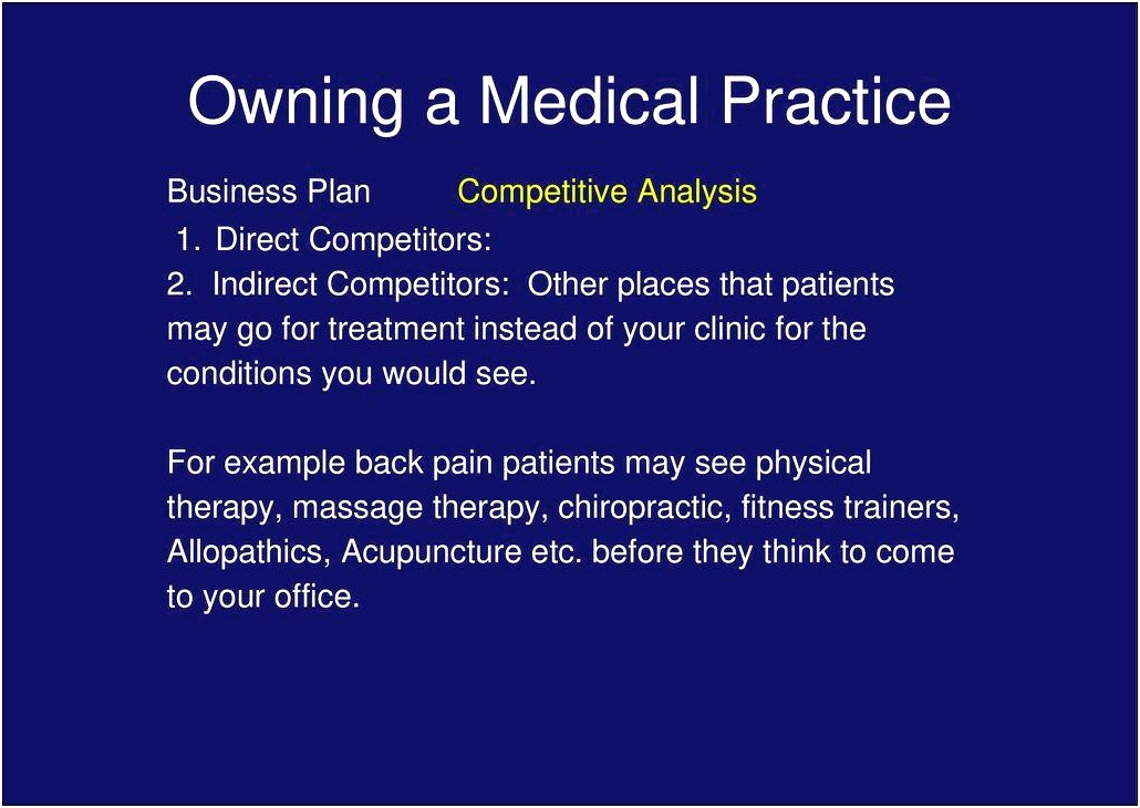 Business Plan Template For Acupuncture Clinic