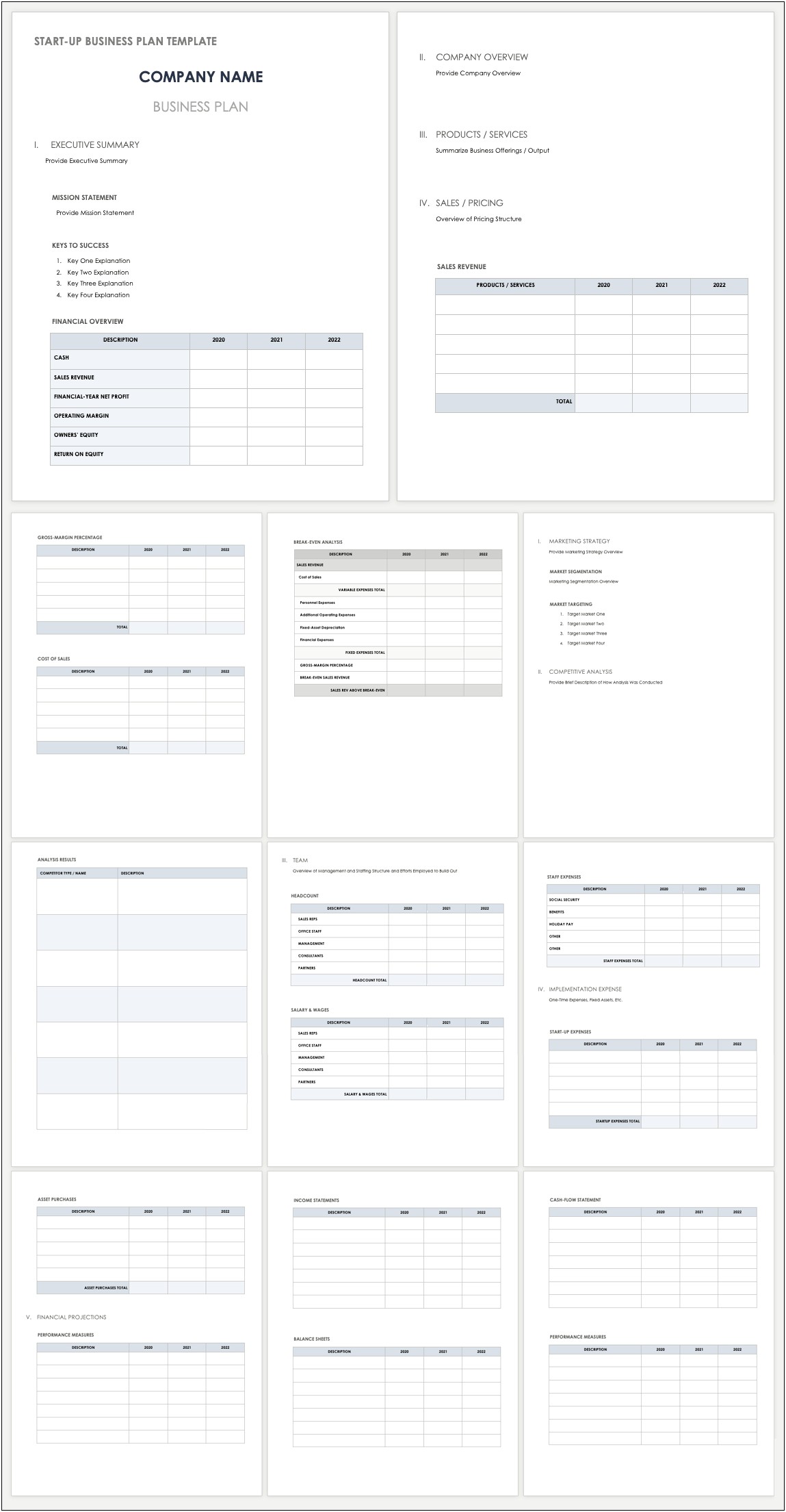 Business Plan Template For Catering Company