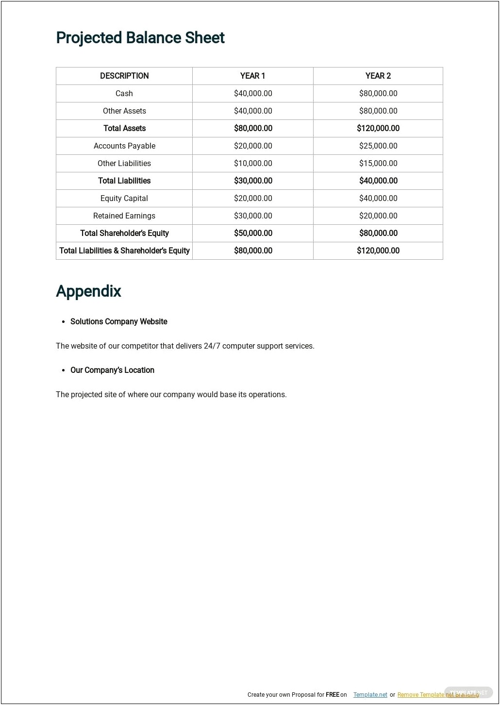 Business Plan Template For Computer Services