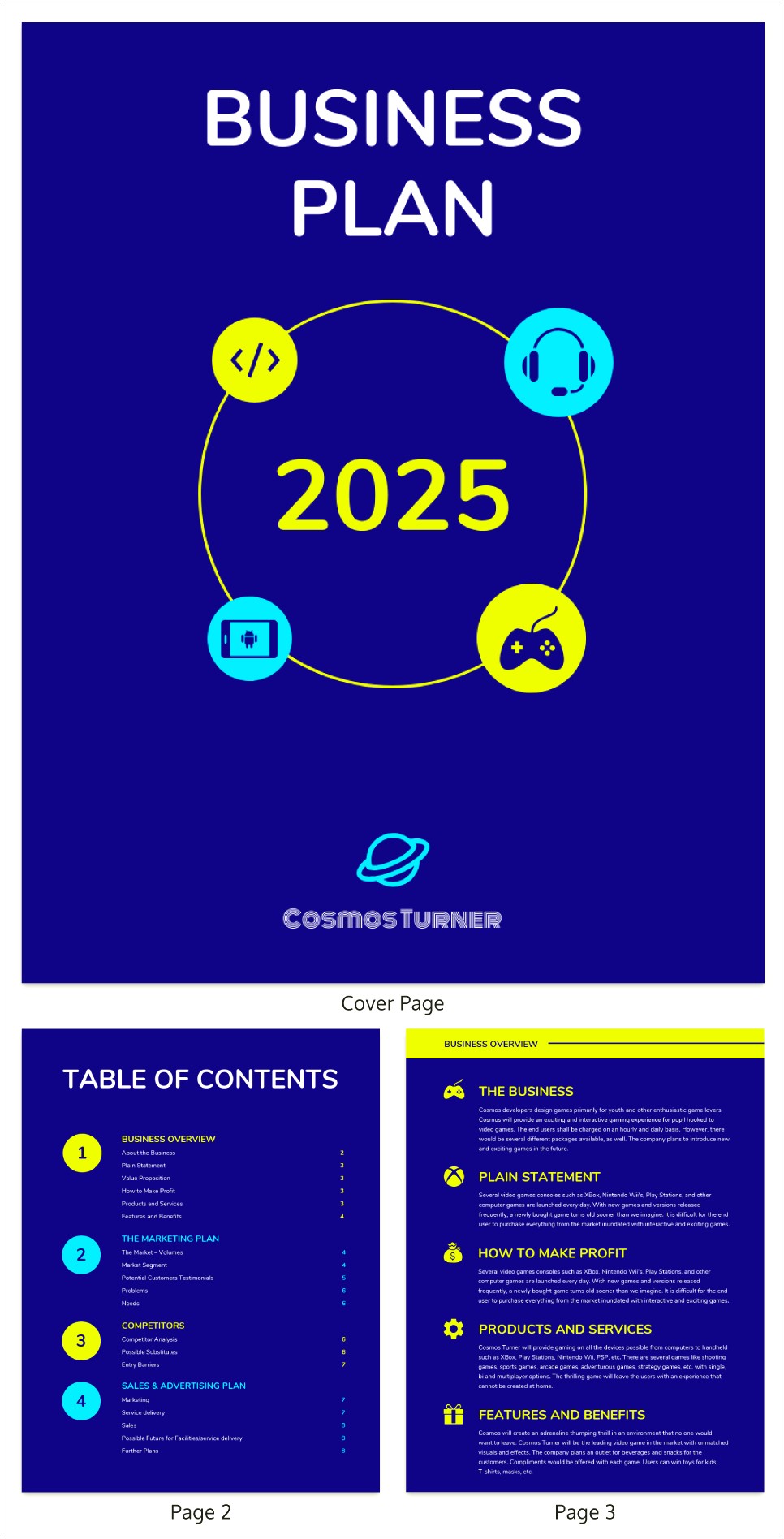 Business Plan Template For Elementary Students