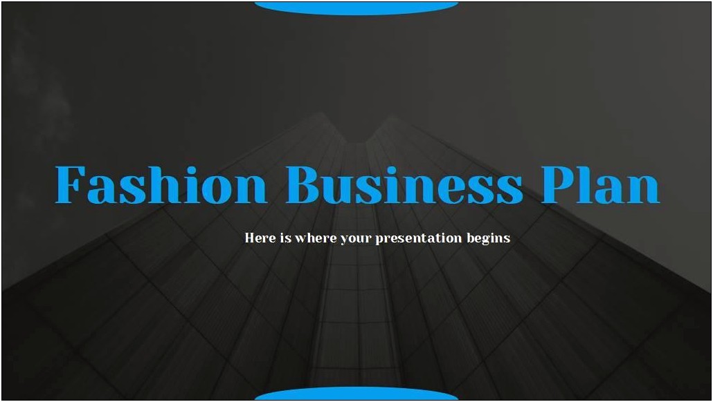 Business Plan Template For Fashion Label