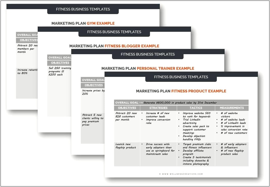 Business Plan Template For Fitness Center Sample