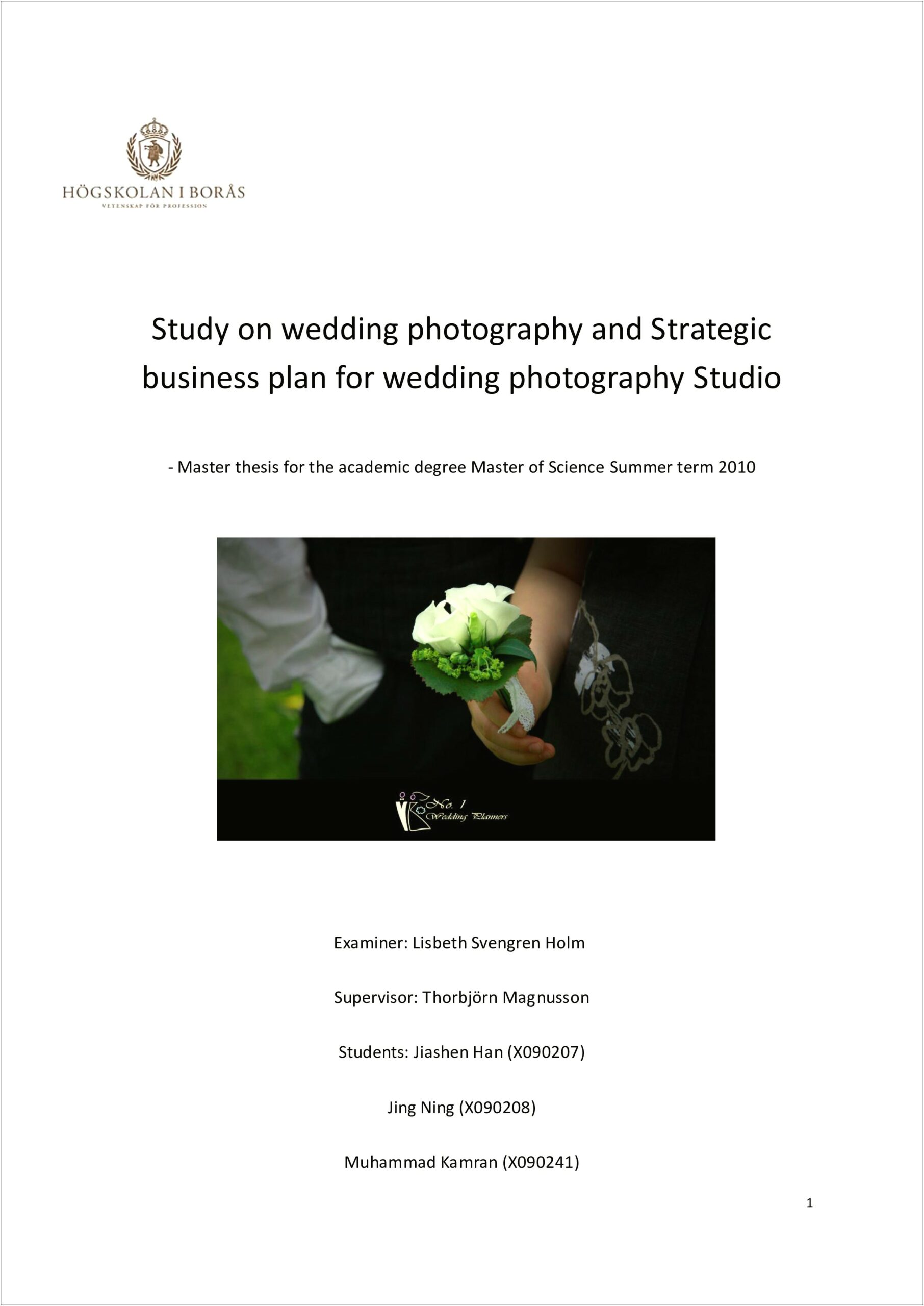 Business Plan Template For Photography Business