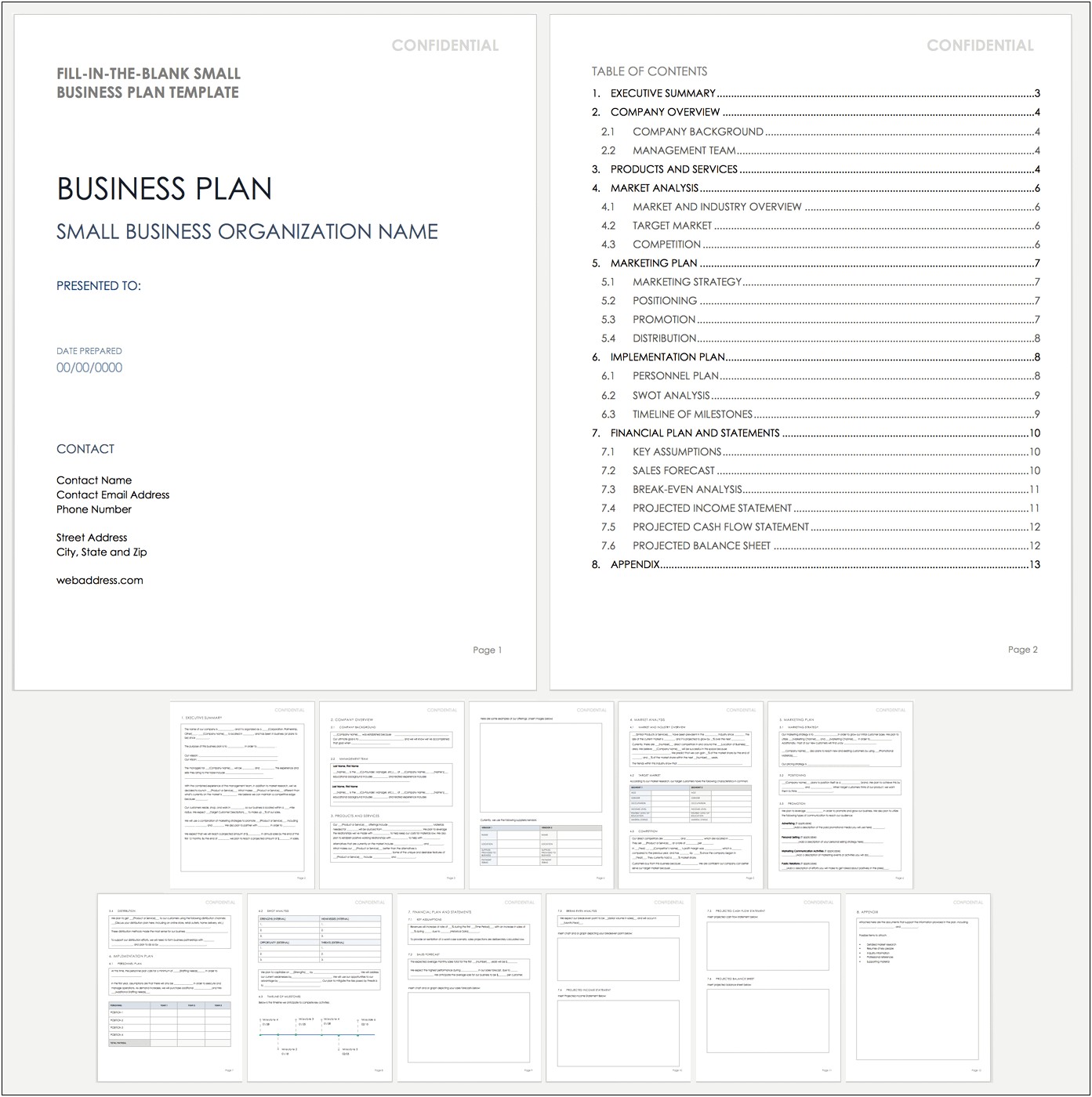 Business Plan Template For Small Food Vendor