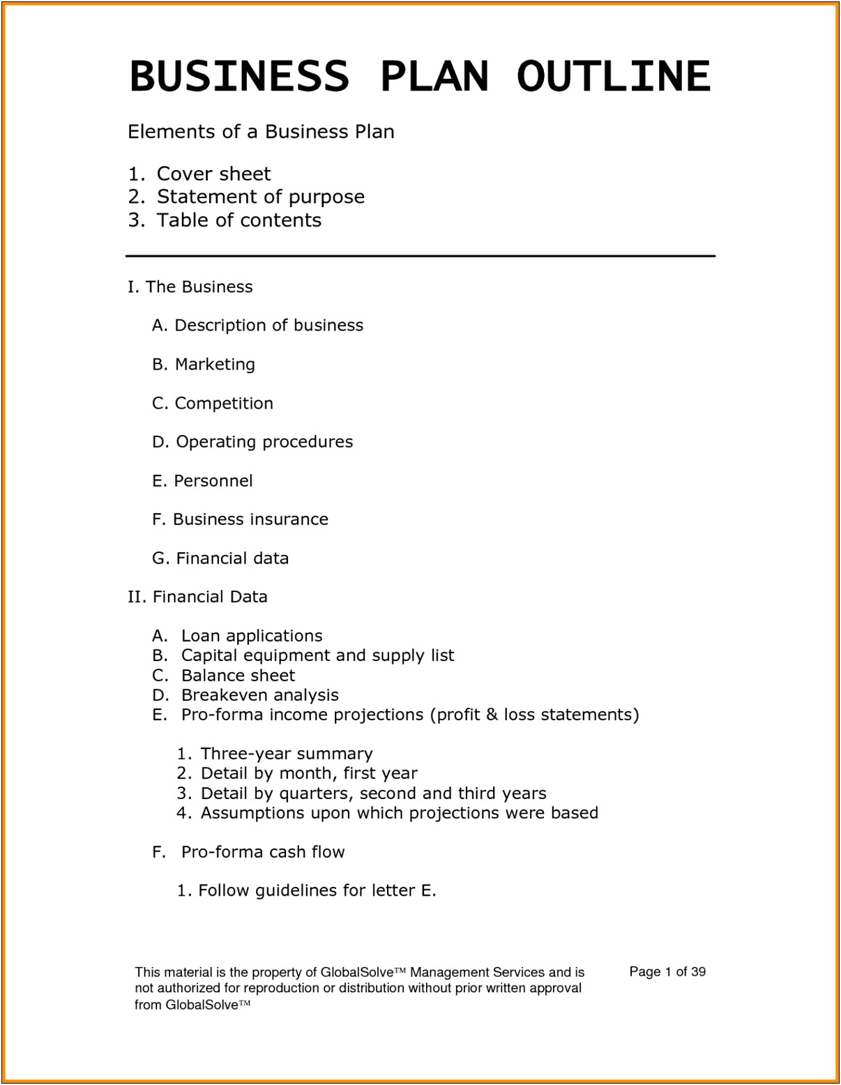 Business Plan Template Pdf South Africa