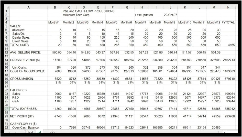 Business Plan Template Profit And Loss