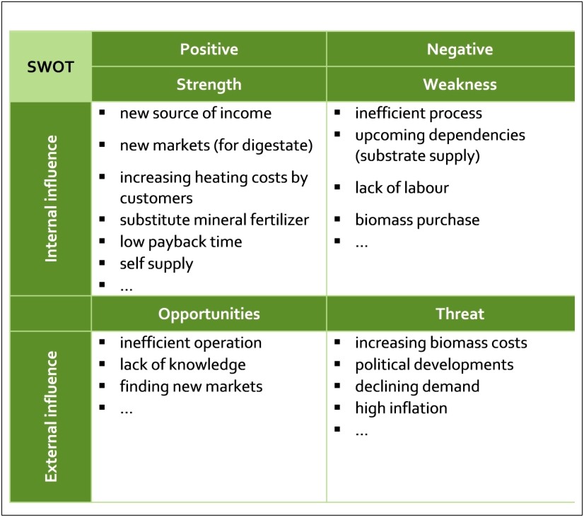 Business Plan Template With Swot Analysis