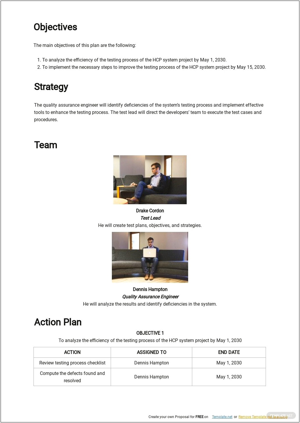 Business Process Improvement Project Plan Template