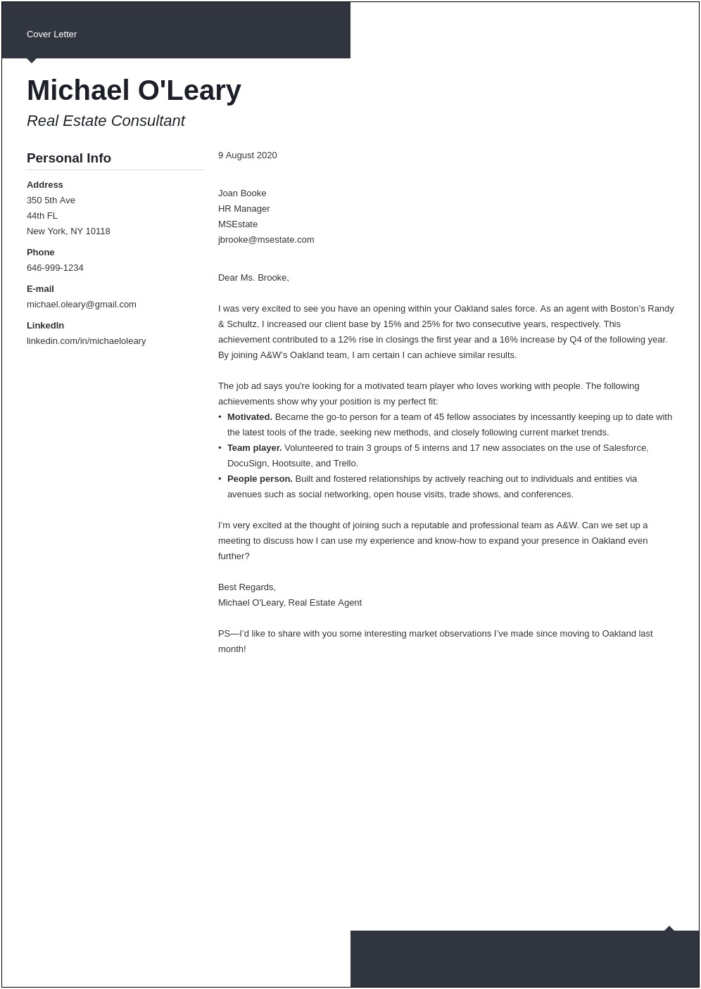 Buying A House Cover Letter Template