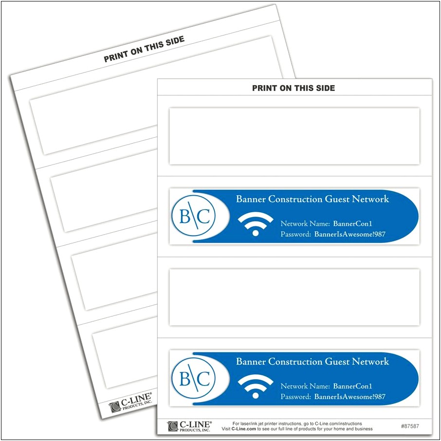 C Line Name Tent Cards 87517 Template