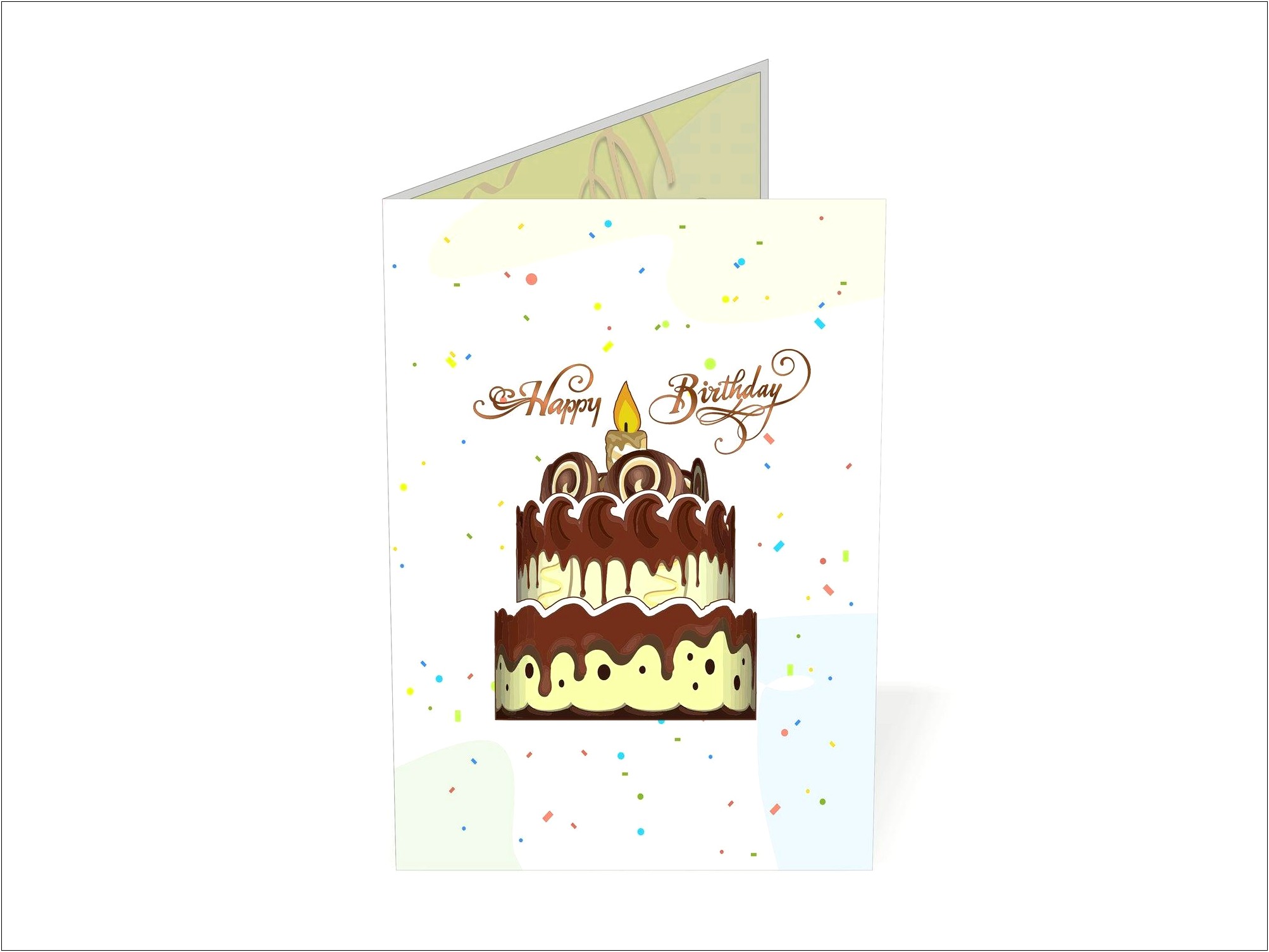 Cake Slice Pop Up Card Template