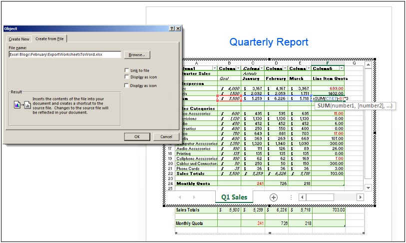 Can I Switch An Excel Template To Word