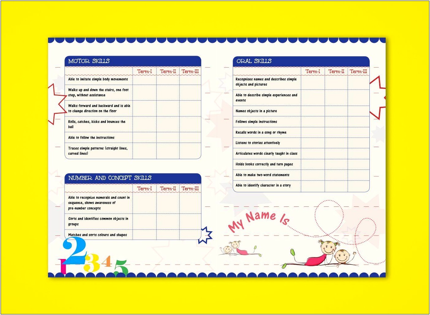 Canadian Report Card Template Primary School