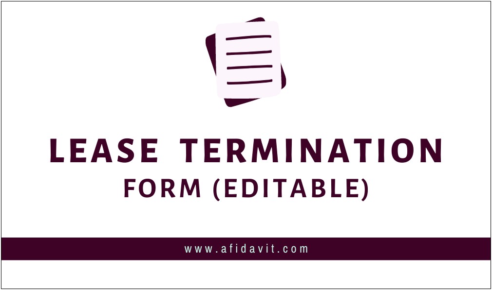 Cancellation Of Lease Agreement Letter Template