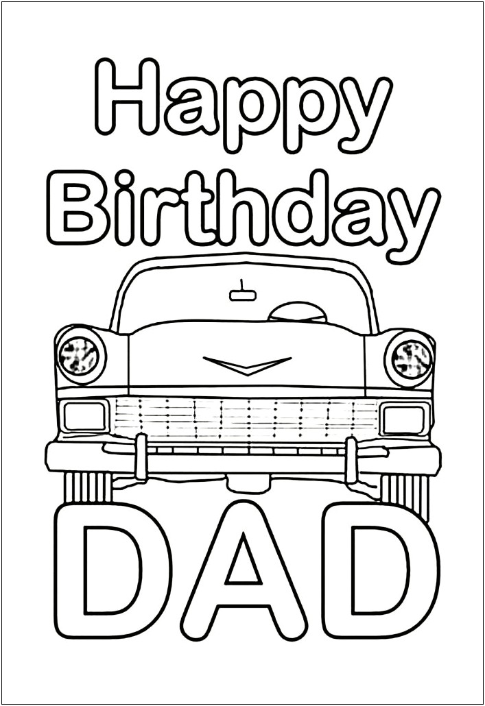 Car Kid Happy Birthday Card Template