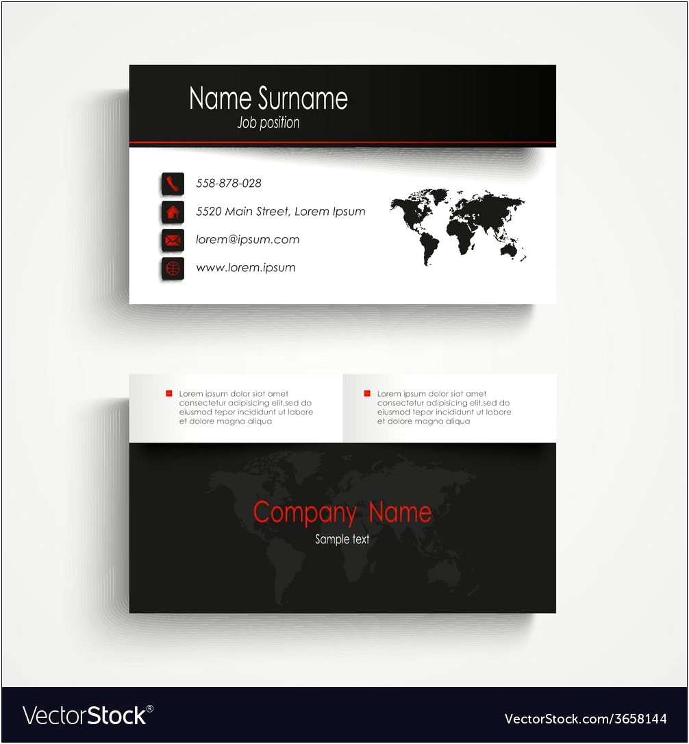 Card Design Template Black And White