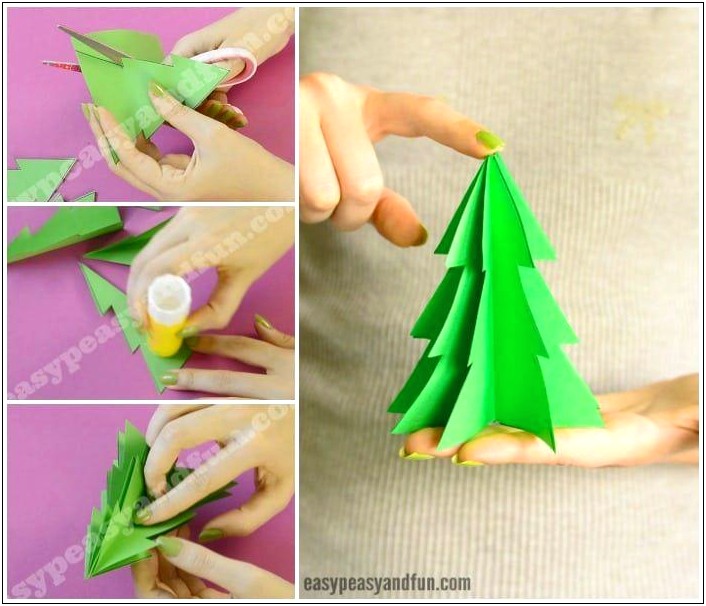 Card Sized Paper Christmas Tree Template