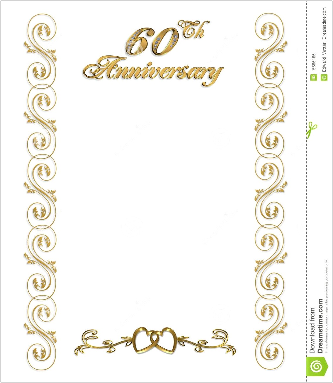 Card Template For 60th Silver Anniversary