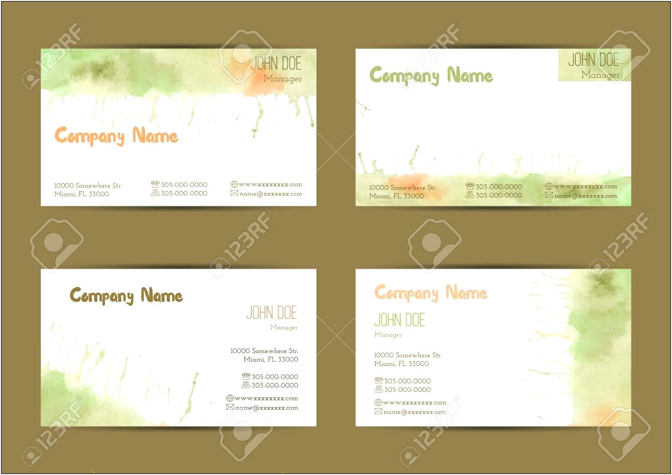 Card Template For Standard Paper Size