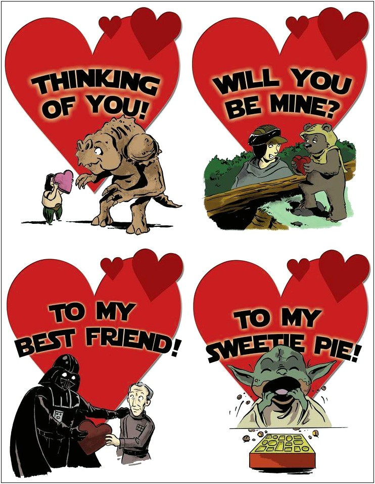 Card Template Star Wars Thinking Of You