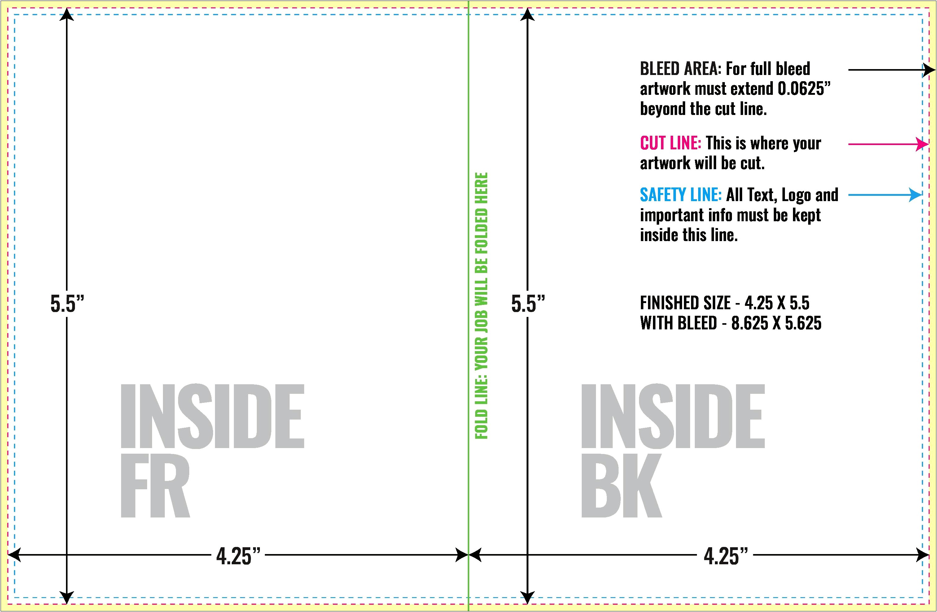 Cards And Pockets Folded Card Template