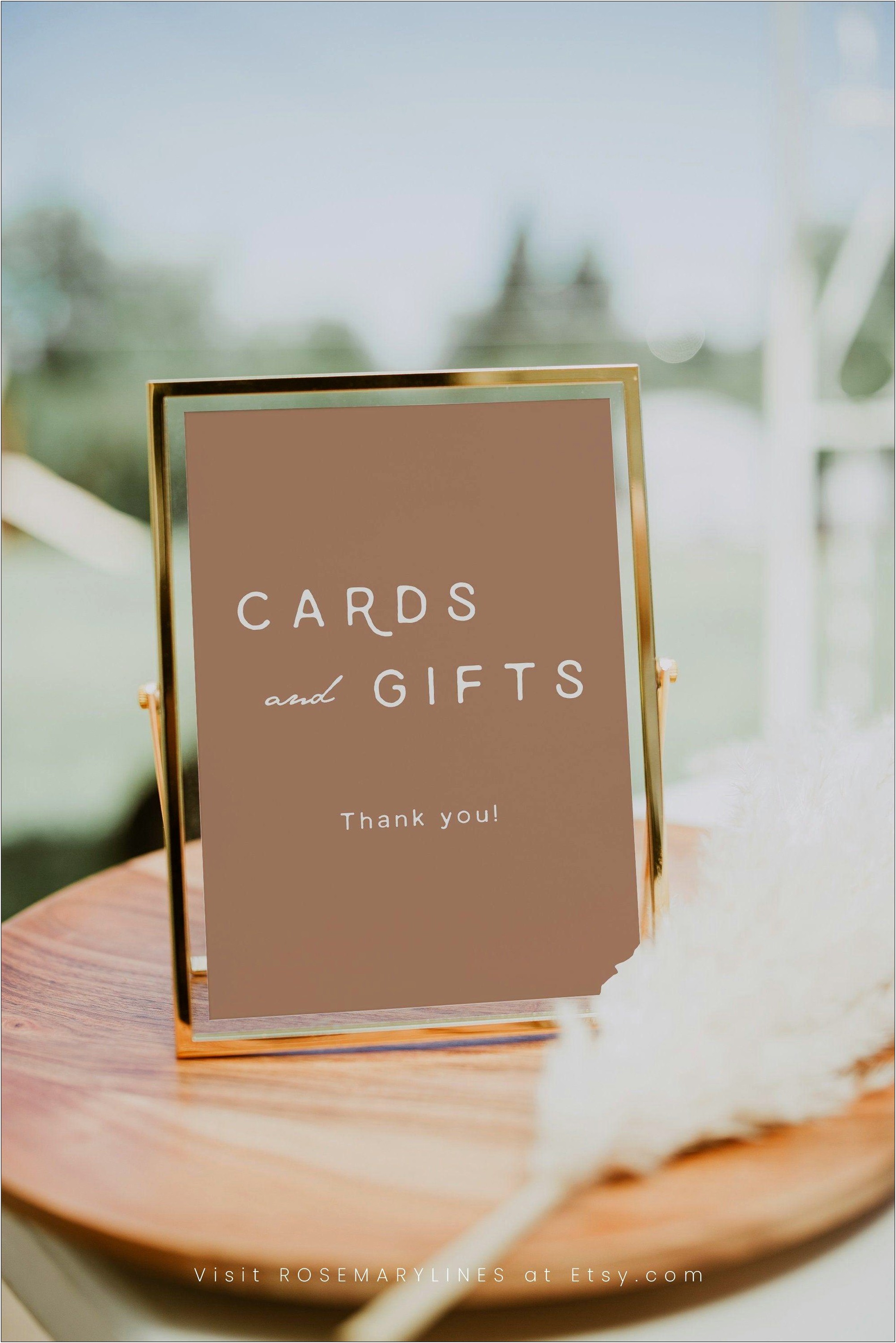 Cards Sign For Wedding Card Box Template