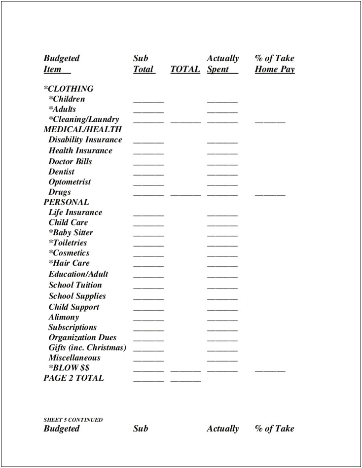 Cash Flow Planning Template Dave Ramsey