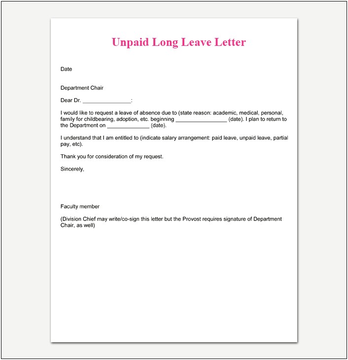 Cash Out Annual Leave Letter Template