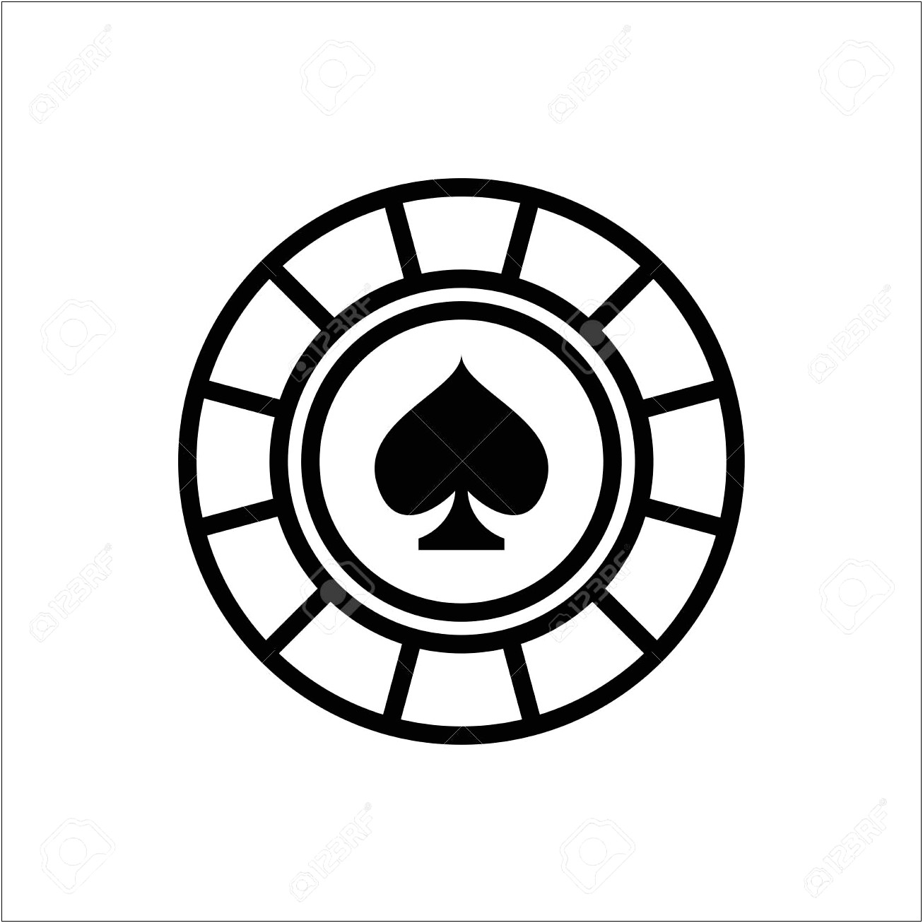 Casino Theme Card Template Outline Template