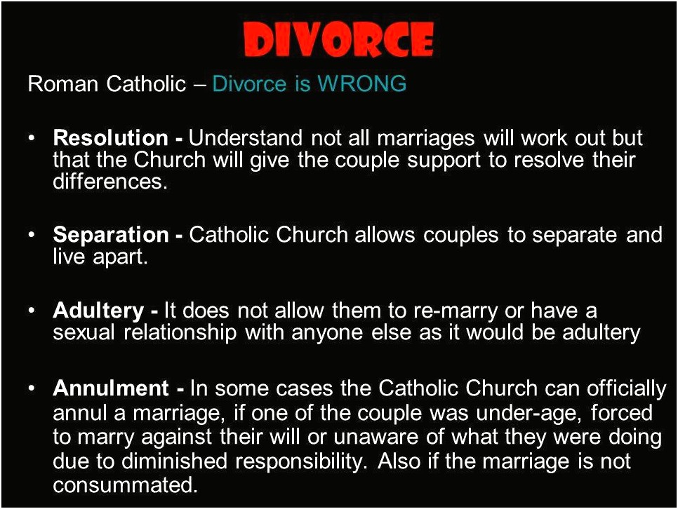 Catholic Divorce Letter Template For Adultery