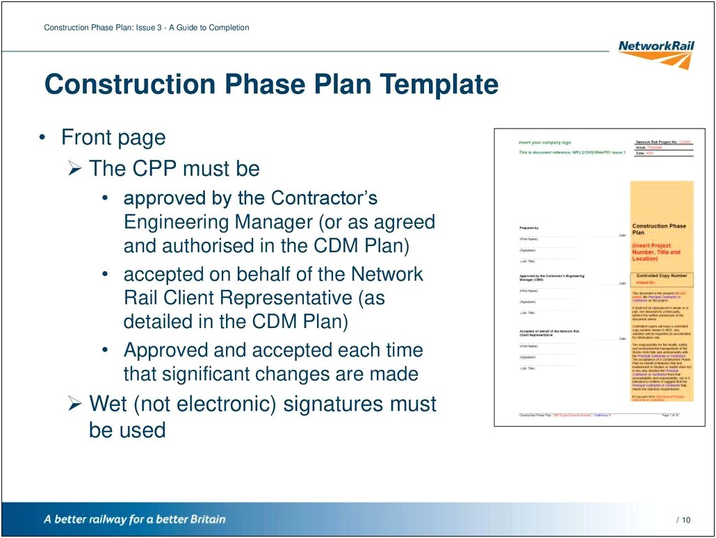 Cdm Health And Safety Plan Template