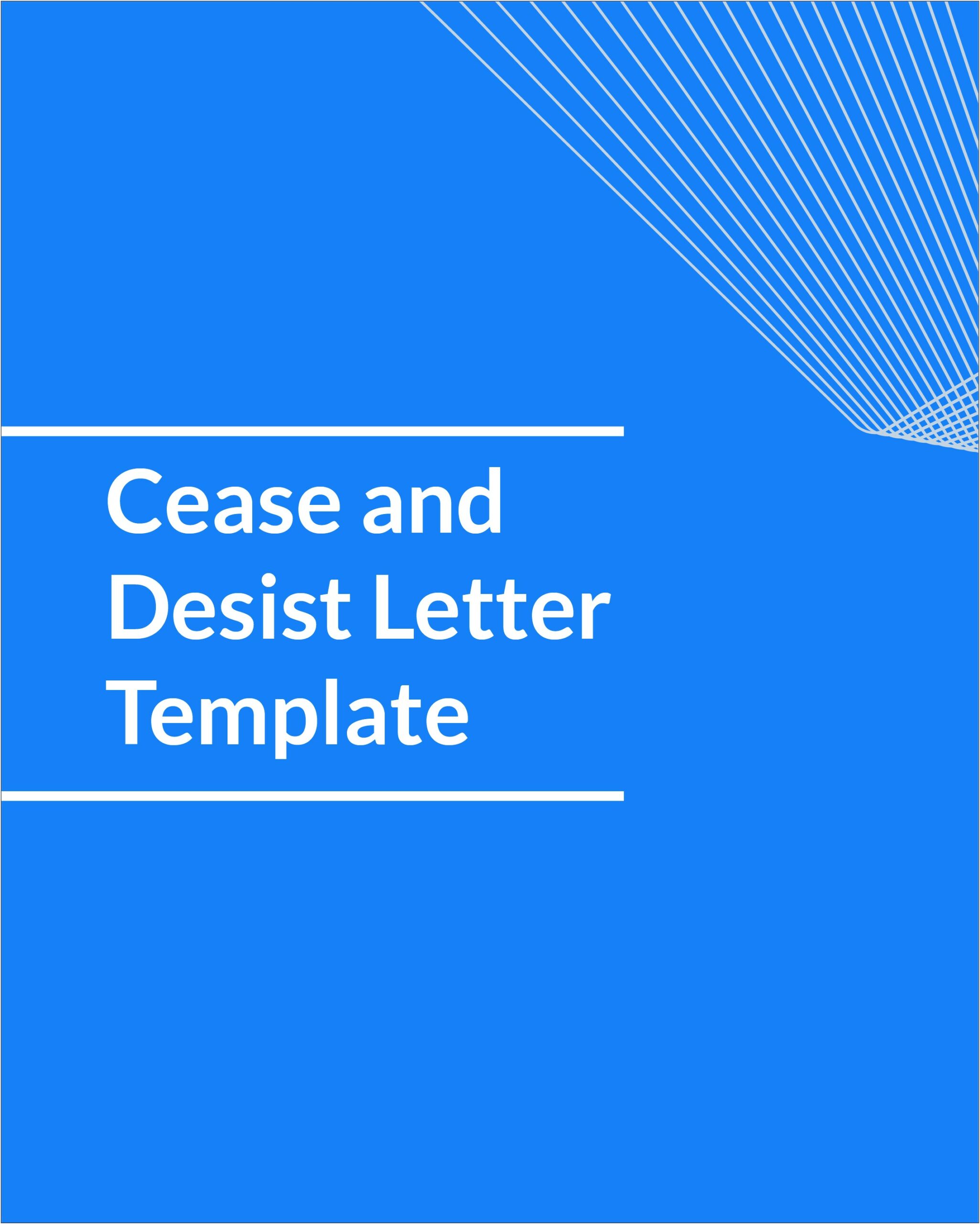 Cease And Desist Letter Breach Of Contract Template