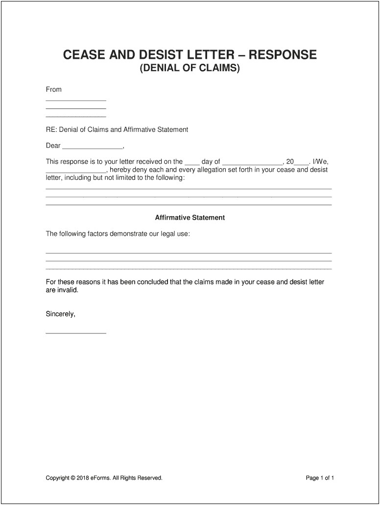 Cease And Desist Letter Template Identity Theft