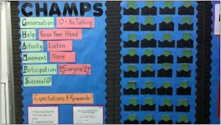 Champs Classroom Management And Discipline Plan Template