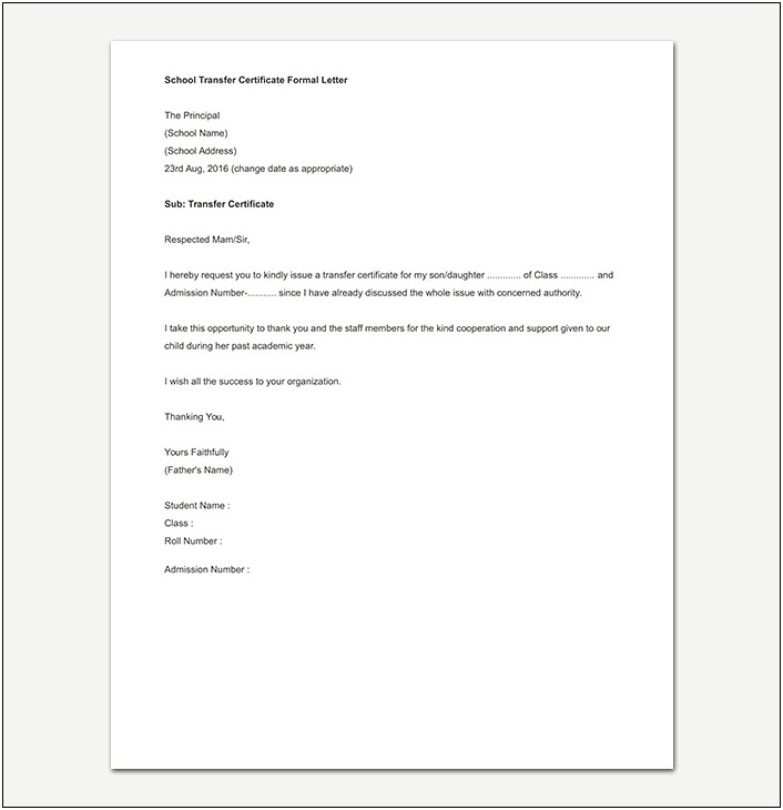 Change Of Working Hours Letter To Employee Template