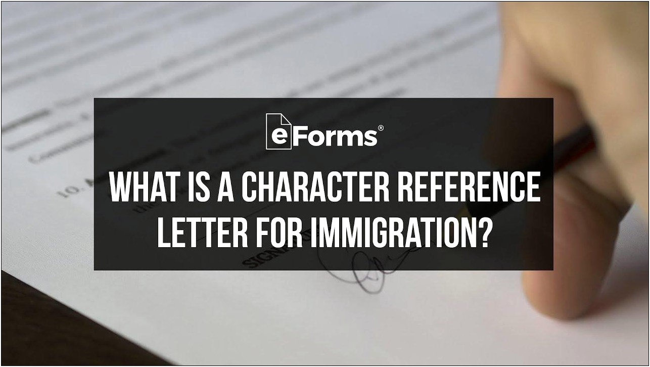 Character Reference Letter For Citizenship Template