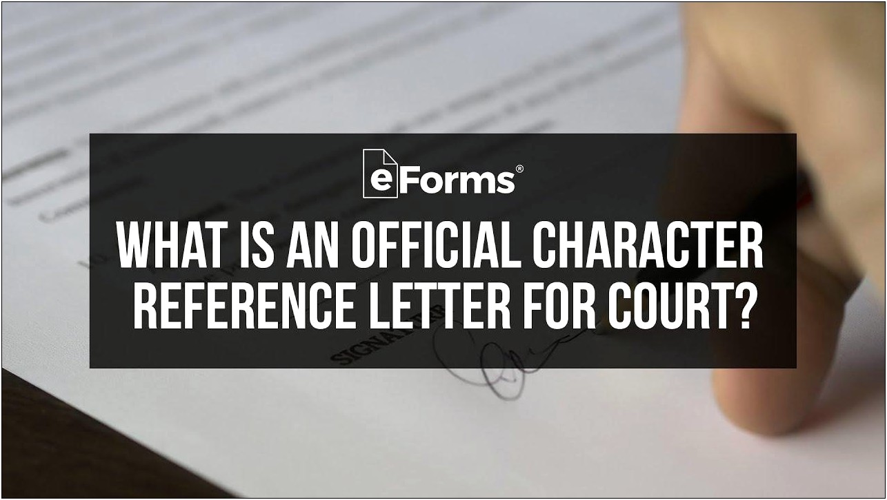 Character Reference Letter For Court Uk Template