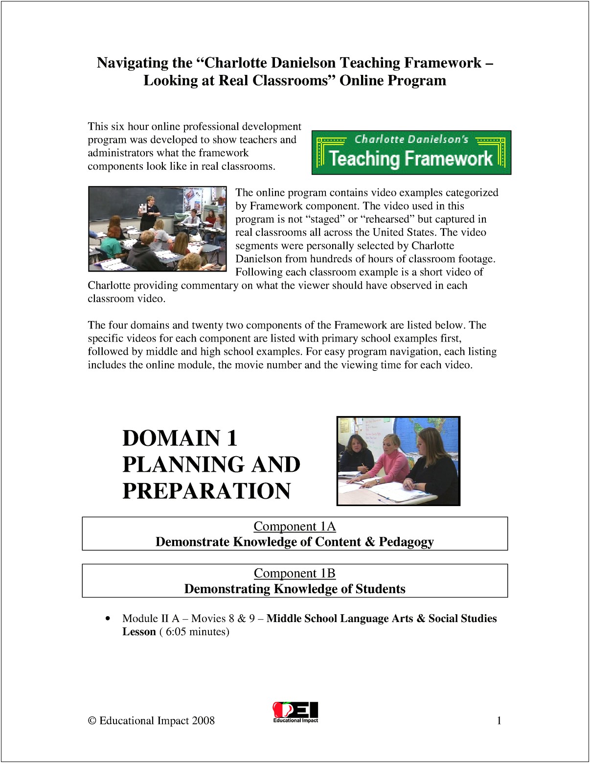 Charlotte Danielson Art Lesson Plan Template