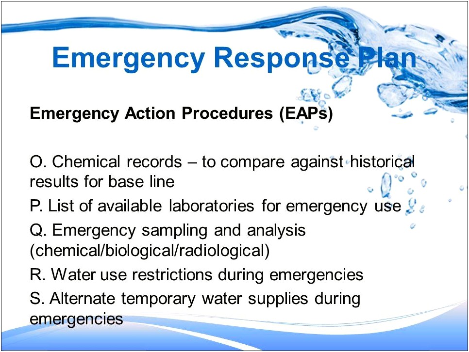 Chemical Spill Emergency Response Plan Template